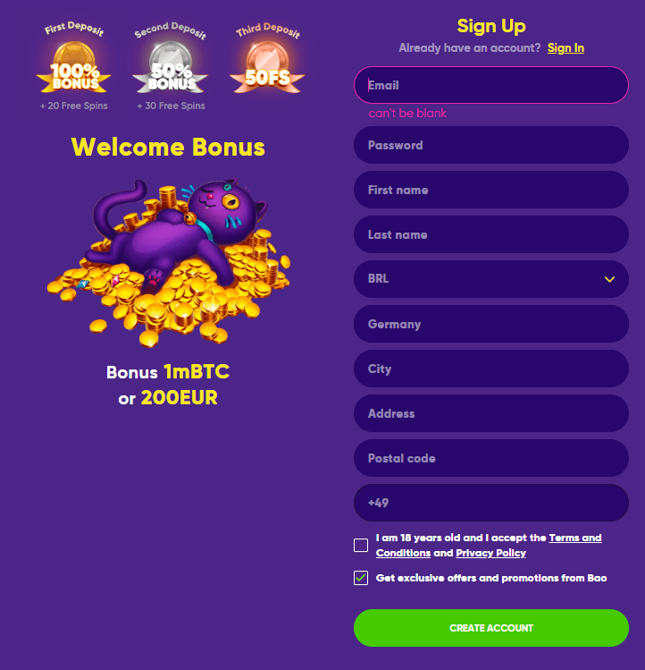 bao casino login